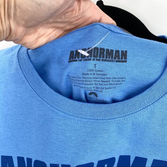 Anchorman The Legend of Ron Burgundy Mens Blue Tee T-Shirt Size Small - Picture 5 of 6